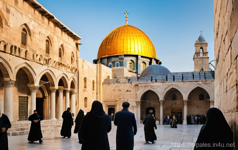 팔레스타인의 지정학적 중요성 - Image Prompt 1: The Heart of Ancient Faiths in Jerusalem**