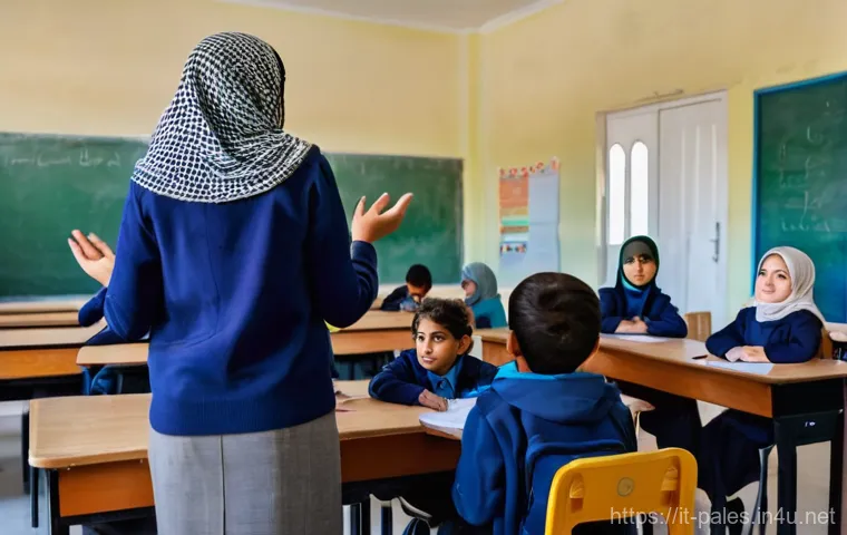 팔레스타인에서의 이슬람교와 기독교 공존 - **Prompt:** A vibrant street scene in an ancient Palestinian city, resembling Bethlehem, with childr...