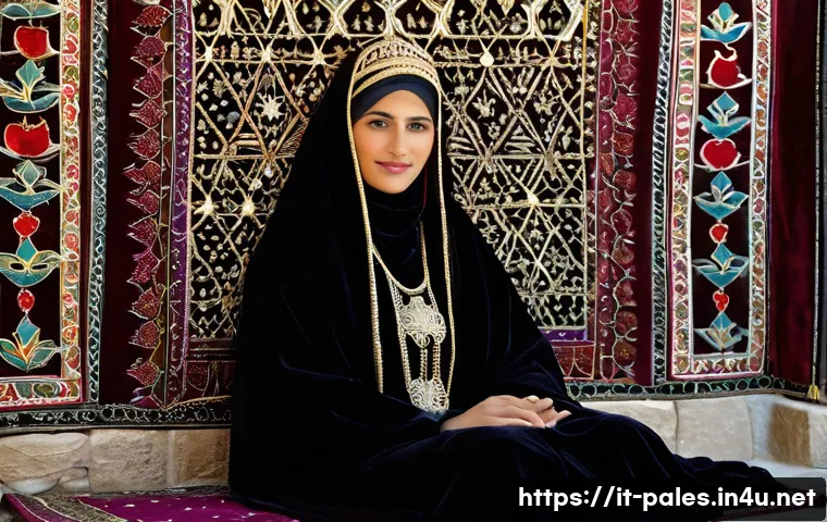 팔레스타인의 전통 의상 - **A Palestinian Woman in a Ceremonial Bethlehem Thobe**
    A confident Palestinian woman, approxima...