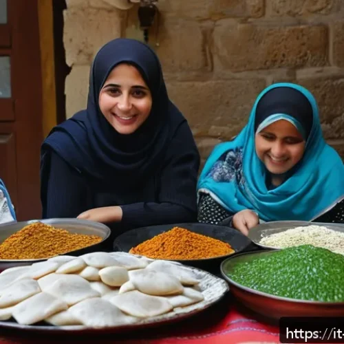 Home 31 팔레스타인 가정의 일상 문화 - A warm and lively Palestinian family gathering in a traditional home near Ramallah, showing multiple...